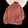 Chaqueta de otoño/invierno para hombre de manga larga transfronteriza, estilo japonés, juvenil y moderna, con un cuello elegante y un versátil diseño a cuadros