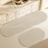 Tapete para piso de cocina, antideslizante, resistente a la suciedad, secado rápido, absorbente de agua, tapete para pies, tapete de piso de diatomeas antideslizante para cocina, mensual, desechable