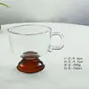 Xícara de Café de Vidro, Copo para Americano Gelado, Caneca, Xícara de Chá Transparente com Alça, Copo para Sobremesa de Aveia Café da Manhã
