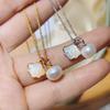 Pendientes de perlas One Bei Zi para mujer, frescos y dulces, de nácar natural, perla natural S925, con aguja de alta calidad.