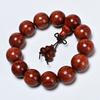 Pulseira pequena de madeira Rosewood africana antiga, folha pequena, contas de sândalo vermelho da Zâmbia, 108 contas, como rosewood indiano
