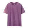 Camiseta Pesada Transfronteriza 240g Estilo Retro Americano Lavada Vintage para Hombre, Marca de Moda Algodón Puro Teñido con Cera Copo de Nieve Manga Corta Venta al por Mayor