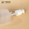Botella Cuadrada Transparente de 30ml Botella con Bomba de Presión para Loción Hombro Redondo Botella de Vidrio para Base de Maquillaje Líquida Botella Vacía Cosmética