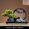 Adornos creativos de pintura de arenas movedizas de estilo chino, bienvenidos a la artesanía de rocalla de pino, venta al por mayor, gabinete de vino de tinta Jiangshan, porche, sala de estar
