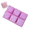 Molde de Silicona para Muñeca de Yeso Bob Esponja de 6 Piezas Molde para Jabón Hecho a Mano Molde de Silicona para Pastel Molde para Arcilla