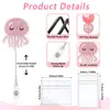 Porta credencial de identificación con clip para documentos, decoración de cuenta de bola de diamante rosa hecha a medida profesional, con hebilla de fácil extracción, regalo sorpresa para el lugar de trabajo
