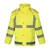 Conjunto de Impermeable Dividido Reflectante y Pantalón de Lluvia al por Mayor para Vigilancia de Tráfico, Emergencias, Prevención de Inundaciones y Protección contra Lluvia Intensa