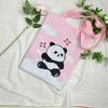 Bolsa de Tricô Ins Desenho Panda Feminina Moda para Carregar na Mão Grande Capacidade Bolsa de Ombro Bolsa Transversal Bolsa