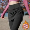 Calças Tubarão Falso Duas Peças Feminino 2025 Novo Tamanho Grande Gordo mm Saia Esportes Fitness Calças Badminton Calças Yoga Saia