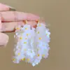 Pendientes de Flor de Tela para Jardín de Monet Super Hada Dulce Temperamento Pendientes Versátiles Moda Alto Sentido de Gama Pendientes Nicho para Mujeres