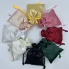 Bolsas de Cetim de Seda Personalizadas no Atacado, Bolsas para Joias, Bolsas de Armazenamento para Perucas e Máscaras de Olho, Podem Ser Impressas com Logo, Sacos com Cordão Duplo