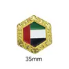 Insígnia de metal com bandeira dos Emirados Árabes Unidos transfronteiriça acessórios de vestuário presentes adesivos para celular fabricantes de origem atacado personalização