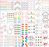 Fábrica de pegatinas de tatuaje al por mayor pegatinas de tatuaje pequeñas y frescas letras en inglés pegatinas de tatuaje geométricas papel de tatuaje de dibujos animados lindos
