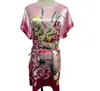 Oferta Especial Al Por Mayor Conjuntos Pequeños de Bata, Pijamas de Seda Estilo Tang Qipao, Camisones de una Pieza, Batas de Baño, Ropa de Estar