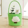 Cesta de Mimbre Tejida de Dibujos Animados de Alta Apariencia, Cesta de Almacenamiento para Dulces y Snacks de Souvenir, Cesta de Almacenamiento para Regalo del Día del Niño, Bolso de Mano