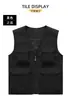 Chaleco para Hombre Fotografía Pesca Director Chaleco de Malla Multibolsillo Ropa de Trabajo Exterior Secado Rápido Chaleco Delgado
