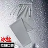 Pantalones de Hielo y Seda para Hombre Talla Grande Secado Rápido Casual Delgados Personalizados Versátiles Rectos Pantalones Deportivos para Hombre Verano 2024