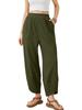 2025 Europeo y Americano Transfronterizo para Mujer Color Sólido Bolsillo Básico Casual Pantalón Largo Cintura Media Elástica Pantalones de Mujer Pantalón Largo