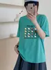 Camiseta de Algodão com Floco de Neve, Gola Redonda, Corte Justo, Mangas Curtas Versáteis, Segunda Remessa de Verão, Em Estoque para Atacado, Vendas de Alto Volume na Loja Física