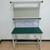 Mesa de trabajo antiestática tablero para colgar herramientas ensamblaje mesa de inspección de mantenimiento tablero perforado consola de mesa de doble capa con luces