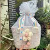 Canasta de Mano Arcoíris Regalo de Regreso Luna Llena del Bebé Año Viejo Banquete de los Cien Días de los Niños Regalo de Acompañamiento Caja de Regalo de Cumpleaños Tejida
