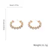 Pendientes Plateados con Zirconia Verde en Forma de C para Mujer Moda Pendientes Exagerados Lujo Accesible Pendientes Transfronterizos de Gama Alta Venta al por Mayor