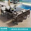 Mesas e Cadeiras de Rattan para Exterior, Conjuntos de Cadeiras de Rattan para Jardim Exterior, Mesas de Jantar para Pátio e Jardim, Mesas de Lazer, Cadeiras de Varanda, Móveis