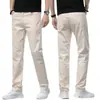 Jeans para Hombre de Color Claro de Alta Gama Otoño 2026 Nuevos Pantalones Casuales Holgados Color Caqui Marca de Tendencia Primavera y Otoño Pantalones para Hombre