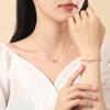 Pulsera de Bolas de Plata S925 para Mujer Coreana Bola Cepillada Diseño de Doble Capa Pulsera Niche Redonda Joyería al Por Mayor