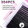 320 racimos 16 filas pestañas postizas falsas DIY transfronterizas 4 piezas pinzas removedor de pegamento 50P60P80P100P cabello comercio exterior
