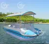 Venda Direta de Fábrica Barco Elétrico Auto-Drenante de 8-10 Lugares em FRP / Barco de Passeio para Parque / Barco a Pedal Barco de Passeio Auto-Drenante