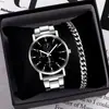 Atacado de Relógios Masculinos Transfronteiriços, Relógio de Quartzo Simples Não Mecânico com Pulseira de Aço e Números Romanos, Transmissão ao Vivo do Fabricante, Dropshipping de Peça Única