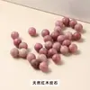 Jingdian Jewelry Contas Meio Furadas Contas Soltas Acessórios para Joias Brincos DIY Acessórios para Cabelo Ágata Vermelha Contas Meio Furadas Atacado