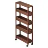 Estante de Almacenamiento de Pie Detrás de la Puerta, Carrito Móvil para Sándwiches, Refrigerador, Gabinete para Espacios Estrechos, Baño, Cocina, Estante de Almacenamiento para Sala de Estar