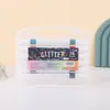 Caneta Marcadora Glitter Dupla Face Dupla Cor Branca para Crianças, Ponta Grossa Macia, Não Desbota, Caneta Brilhante Perolada