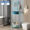 Suporte de lavatório de piso para uso doméstico em áreas rurais, resistente e durável, tubo de suporte de aço inoxidável, suporte para lavatório, de piso