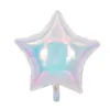 Balão transparente colorido redondo de cinco pontas amor borboleta mágica estrela explosiva gota d'água montagem balão decorativo de alumínio