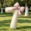 Globos Rosas de Número Grande de 32 pulgadas con Lazo Decoraciones de Globos de Papel de Aluminio para Escena de Cumpleaños de Bebé Montaje de Fiesta