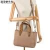 Bolso de mano informal para mujer, bolso diagonal de lona impermeable con primera capa de cuero, bolso de hombro de color sólido, suministro de fábrica desbordante