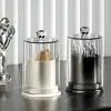 Caixa organizadora de cotonetes para quarto, caixa para palitos de dente de restaurante, caixa para fio dental com tampa, organizador de beleza de mesa à prova de poeira