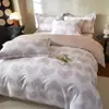 Juego de cuatro piezas de ropa de cama para dormitorio de tela cepillada ecológica 100% algodón con estampado de estilo pastoral, funda de edredón 100% algodón, juego de tres piezas de alta estética para dormitorio