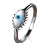 Anillo de ojo azul de pestaña nueva de deseo transfronterizo anillo de personalidad simple nicho lujo ligero elegante anillo al por mayor