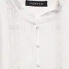 Para Comércio Exterior Transfronteiriço Europeu e Americano Roupas Femininas Aliexpress Mais Vendidas Verão Retrô Versátil Gola Alta Renda Camisa Branca