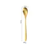 Cuchara de Café de Acero Inoxidable, Cuchara Creativa para Pastel, Cuchara Doméstica para Condimentos, Cuchara con Mango Largo para Remover, Cuchara de Postre de Alta Apariencia, Souvenir