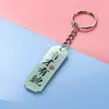 Llavero de Mensaje de Bendición Caligráfica Creativo Personalizado Divertido Texto Decoración de Mochila Estudiantil Colgante Peculiar con Acrílico