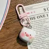 Pingente Chaveiro de Porco Biscoito Fofo de Desenho Animado para Mochilas de Meninas, Acessórios de Melhor Amigo, Presentes de Casal, Enfeites Pendurados para Estudantes