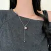 Colar com Pingente de Pérola Deslizante de Alta Qualidade para Mulheres, Estilo Longo, Sensação de Luxo, Corrente para Suéter, Estilo de Nicho Levemente Luxuoso, Acessório Versátil
