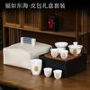 Juego de porcelana blanca jade grasa de cordero Dehua juego de té kung fu tazón traje de viaje regalos de empresa puede añadir LOGO para enviar a los clientes
