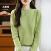 Nuevo suéter de punto de terciopelo Andy para mujer, cuello redondo, color liso, corte holgado, elegante, casual, suave y acogedor, de manga larga, versátil, para otoño e invierno