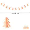 Guirnalda Creativa de 10 Árboles de Navidad de Papel 3D Cadena de Adornos Navideños Decoraciones Colgantes para Fiestas Suministros para Decoración de Pared y Techo